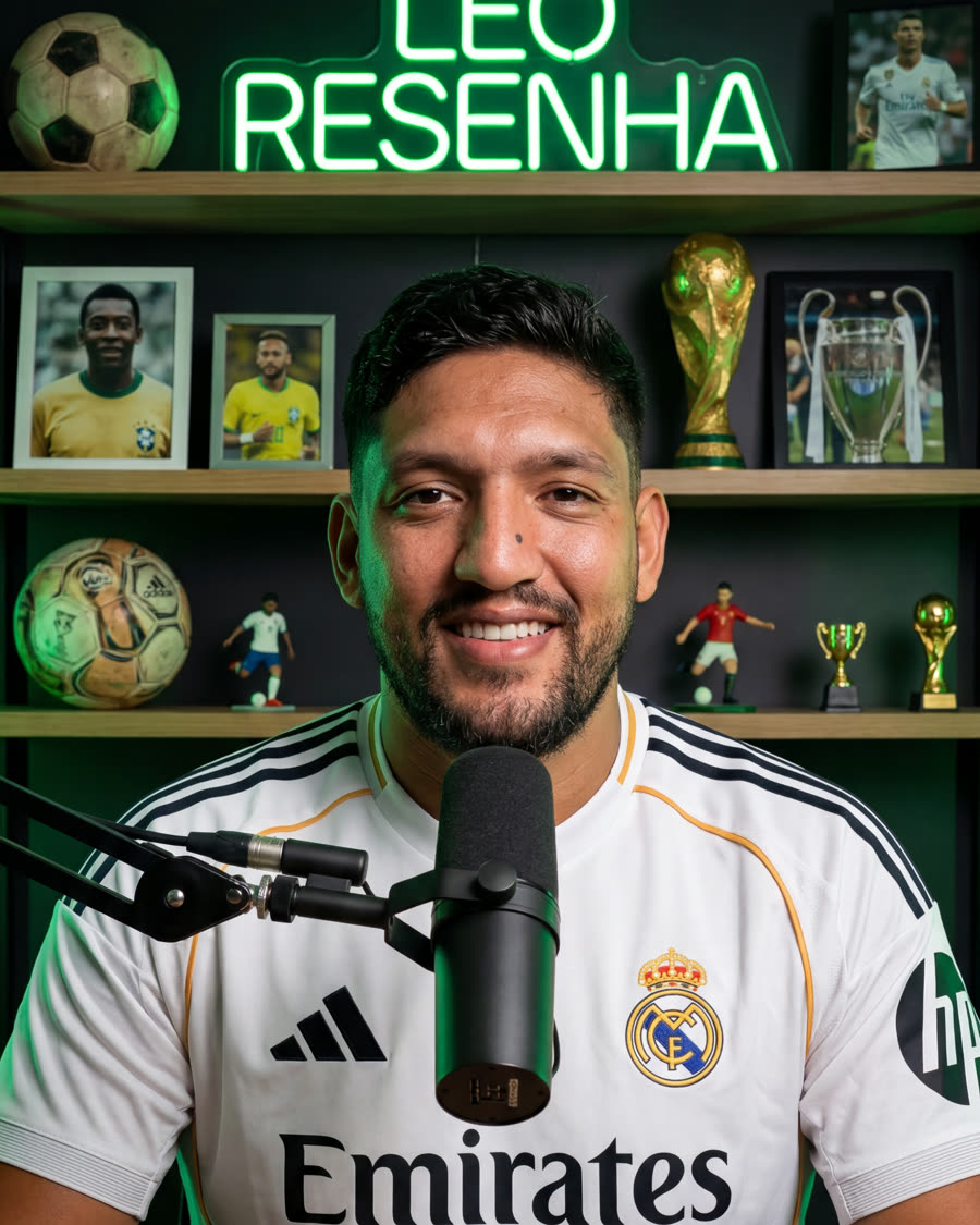 Léo no estúdio
